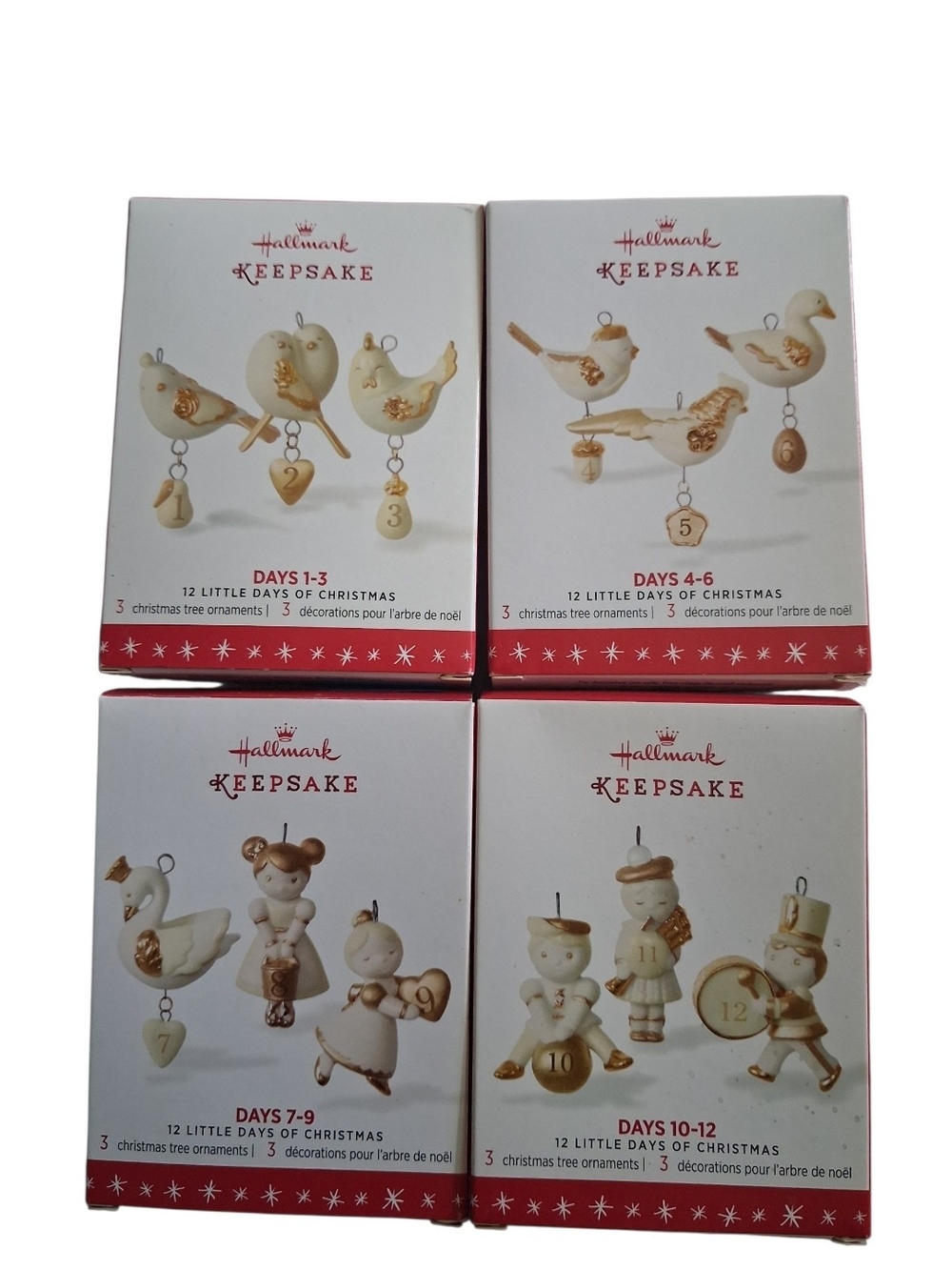 Hallmark 12  Little Days of Christmas Ornament Set